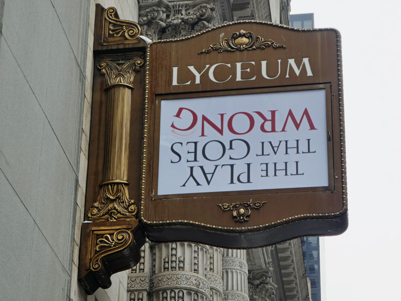 Play That Goes Wrong Broadway Marquee