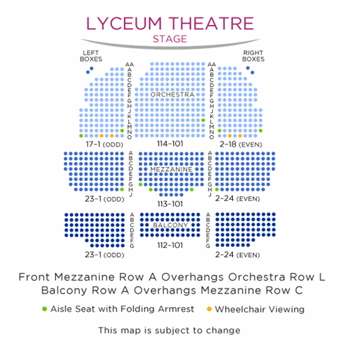 Lyceum Theatre Seating Chart